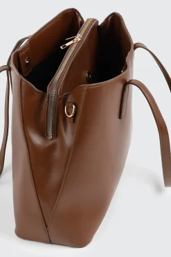 Faux Leather Tote Bag