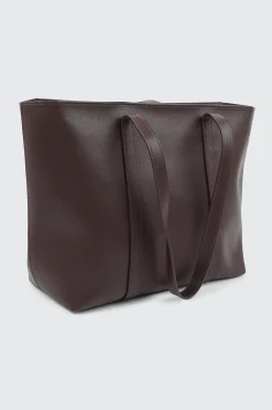 Faux Leather Tote Bag
