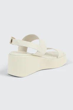 Faux Leather Wedge Sandals