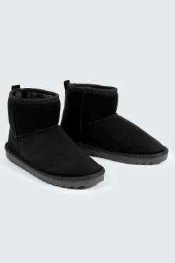 Faux Sheepskin Ankle Boots