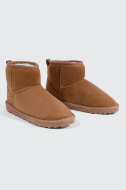 Faux Sheepskin Ankle Boots