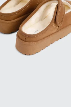 Faux Sheepskin Mary Janes