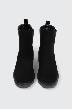 Faux Suede Chelsea Boots