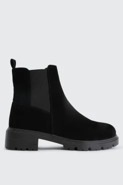Faux Suede Chelsea Boots