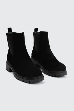 Faux Suede Chelsea Boots