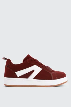 Faux Suede Contrast Sneakers