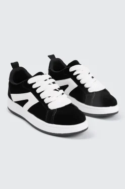 Faux Suede Contrast Sneakers