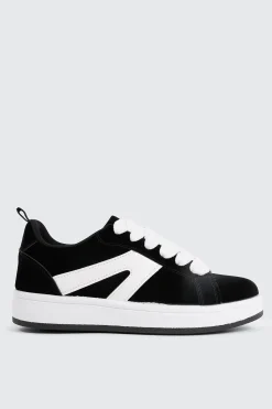 Faux Suede Contrast Sneakers