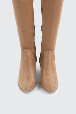 Faux Suede Cowboy Boots
