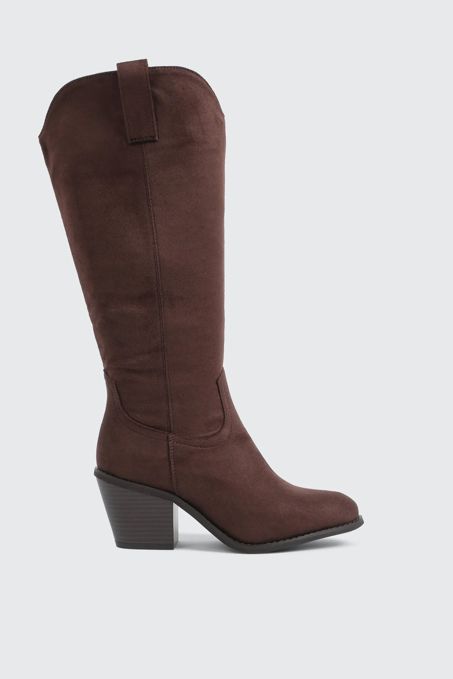 Faux Suede Cowboy Boots