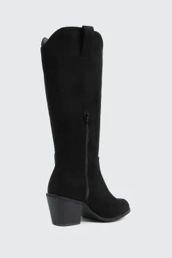 Faux Suede Cowboy Boots