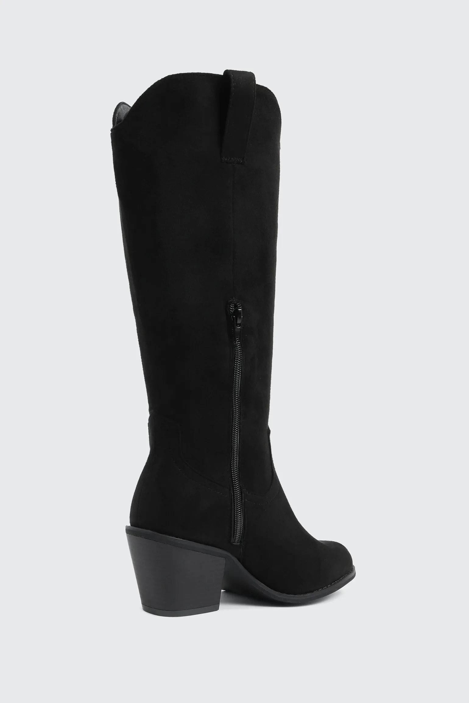 Faux Suede Cowboy Boots
