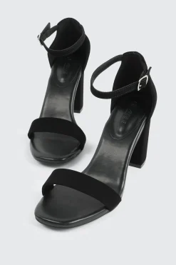 Faux Suede High Heel Sandals