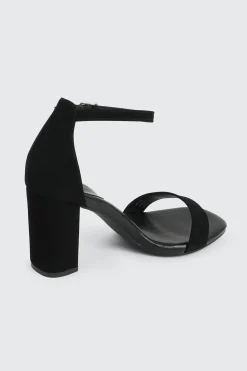 Faux Suede High Heel Sandals