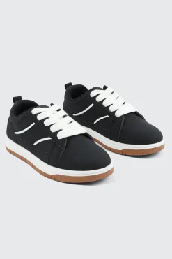 Faux Suede Lace Up Sneakers