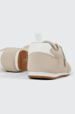 Faux Suede Lace Up Sneakers with Charm