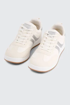 Faux Suede & Leather Contrast Sneakers