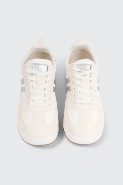 Faux Suede & Leather Contrast Sneakers