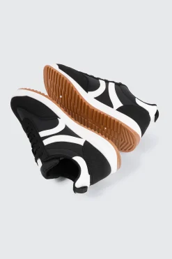 Faux Suede & Leather Contrast Sneakers