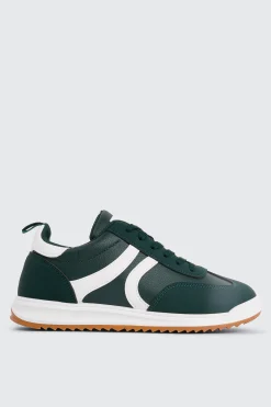 Faux Suede & Leather Contrast Sneakers