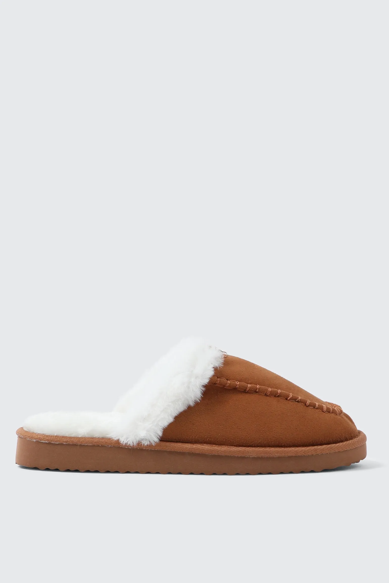 Faux Suede Mule Slippers