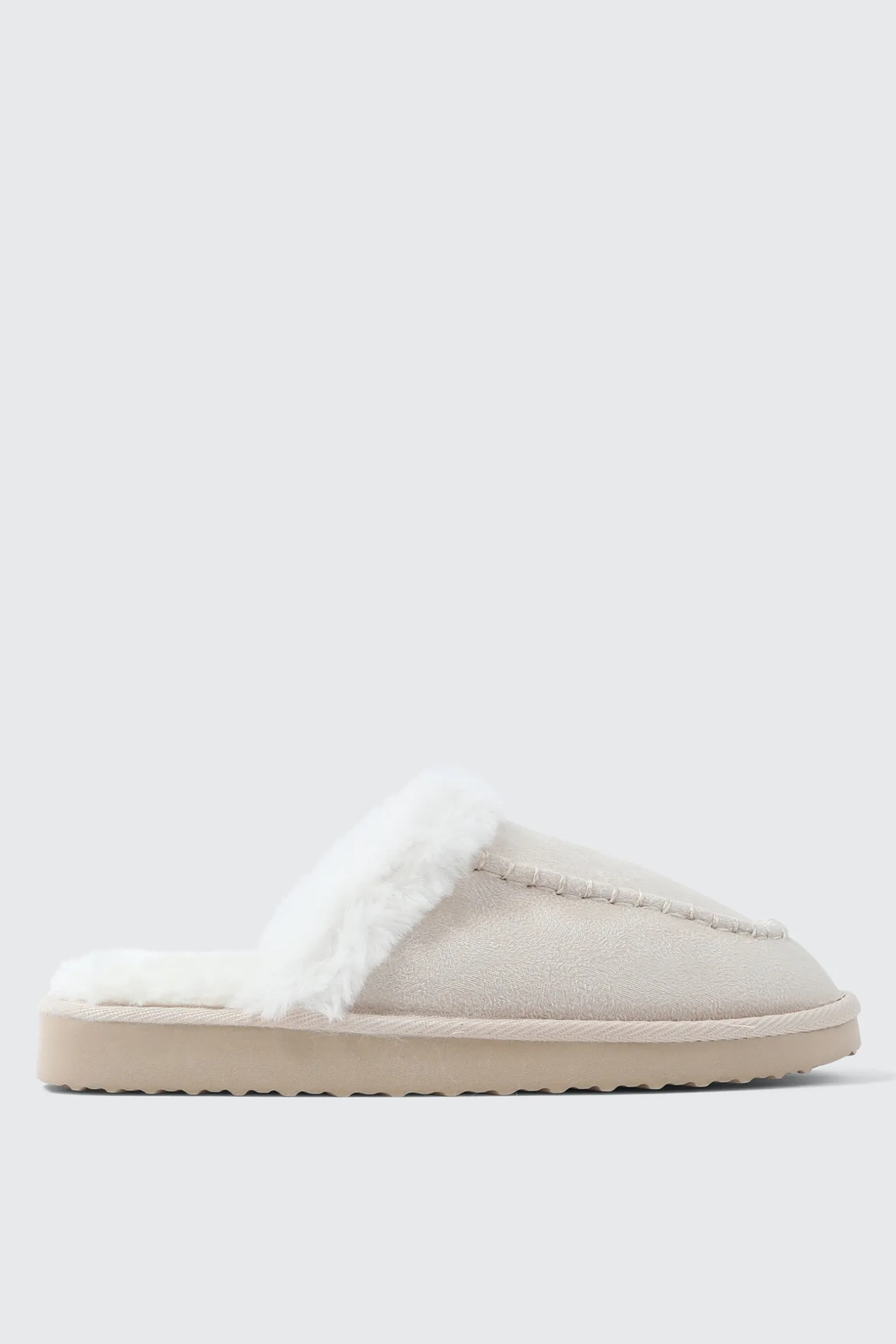 Faux Suede Mule Slippers