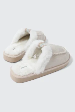 Faux Suede Mule Slippers