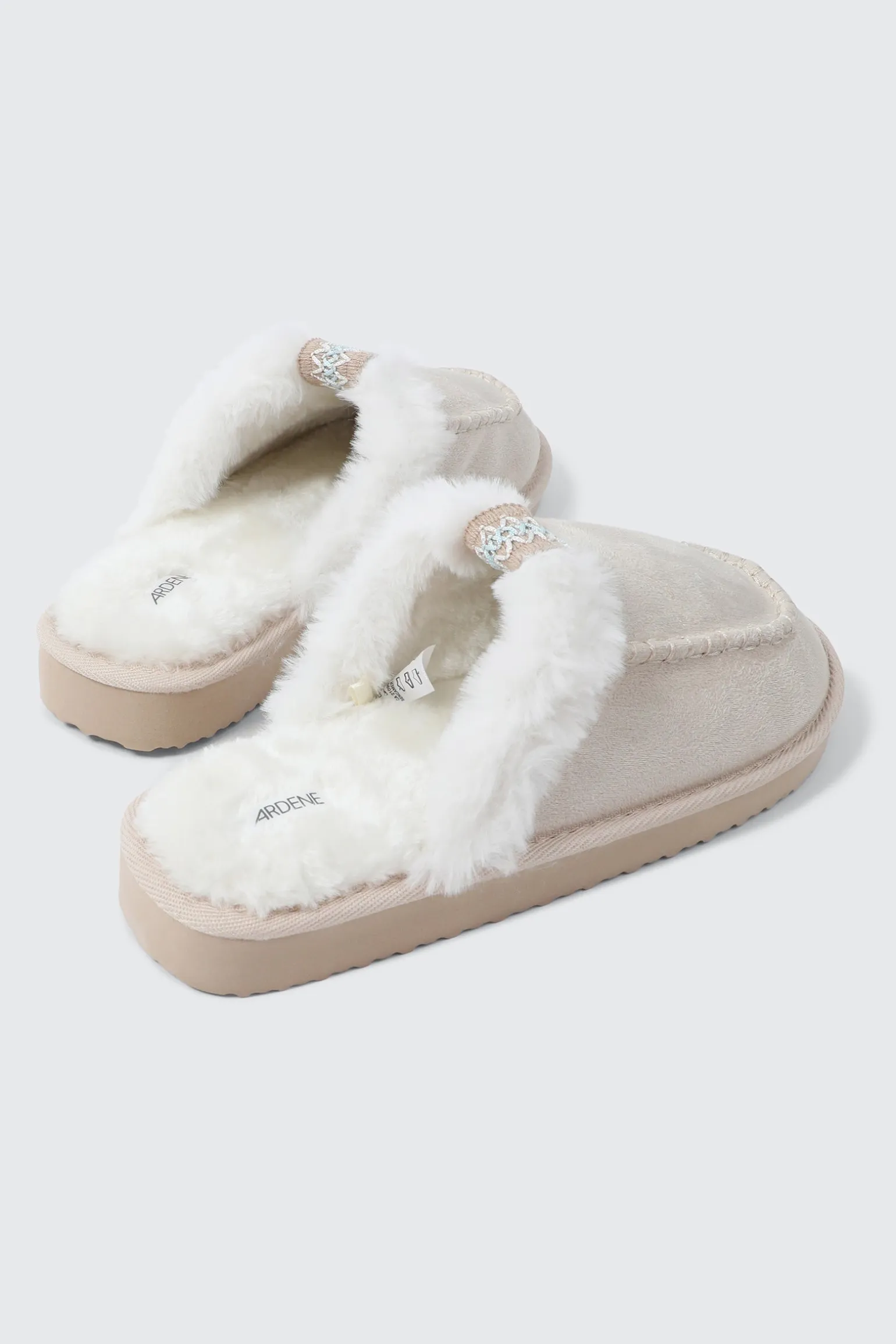 Faux Suede Mule Slippers