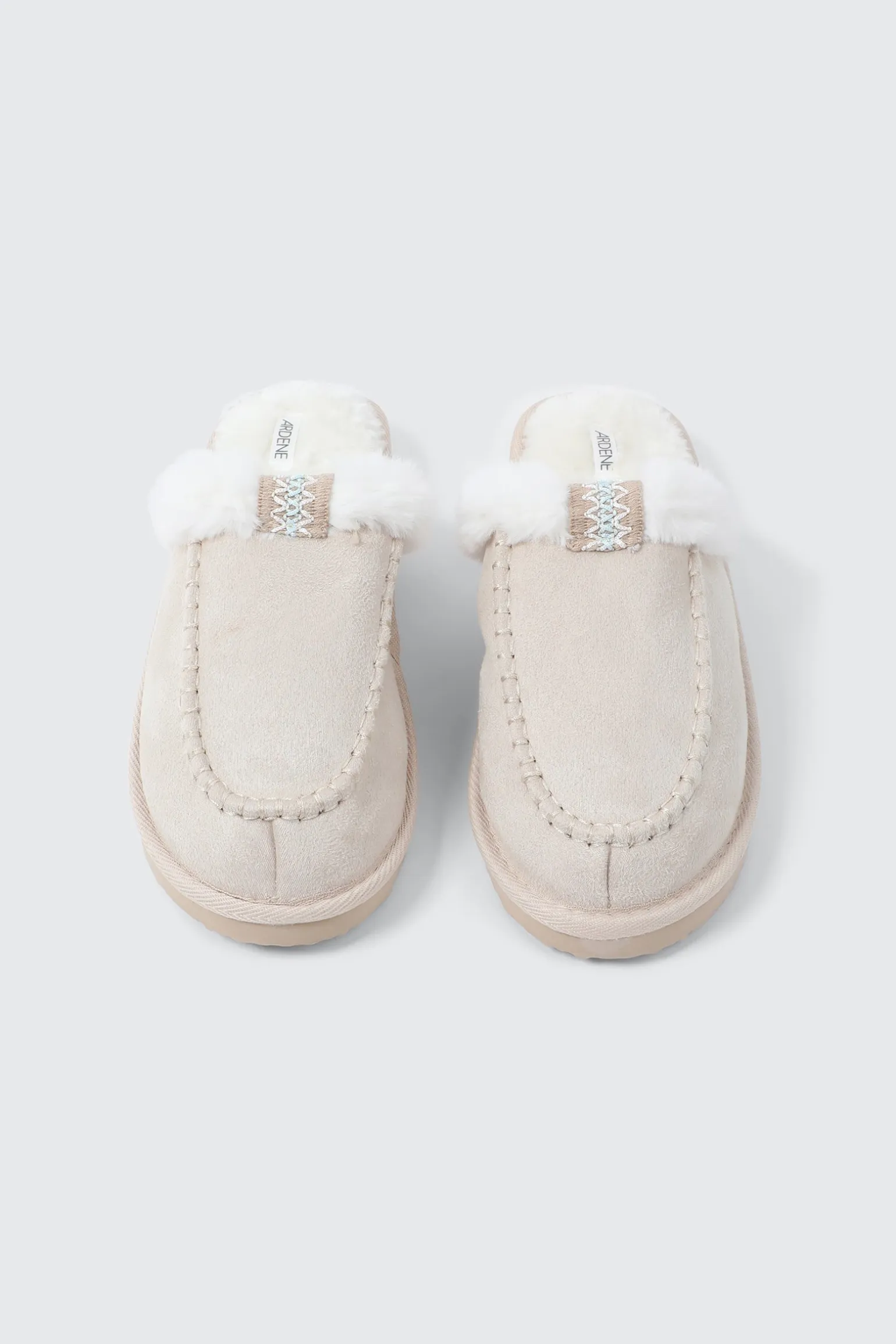 Faux Suede Mule Slippers