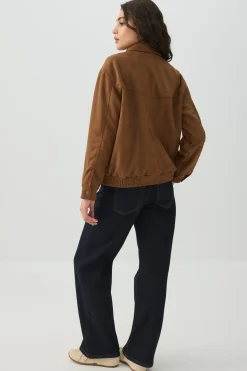 Faux Suede Oversized Jacket
