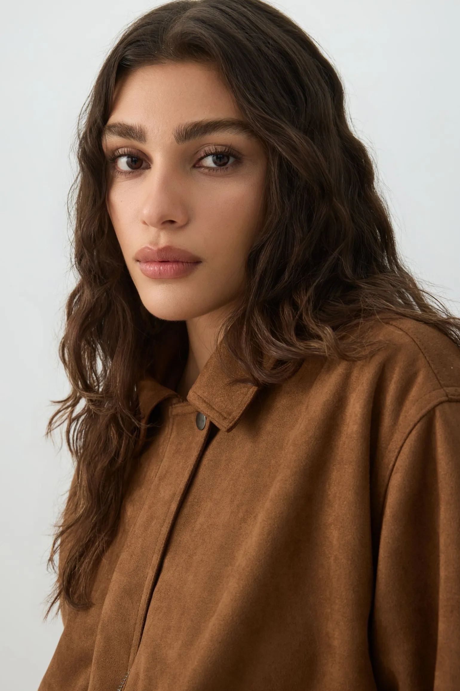 Faux Suede Oversized Jacket