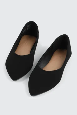 Faux Suede Pointed Toe Flats