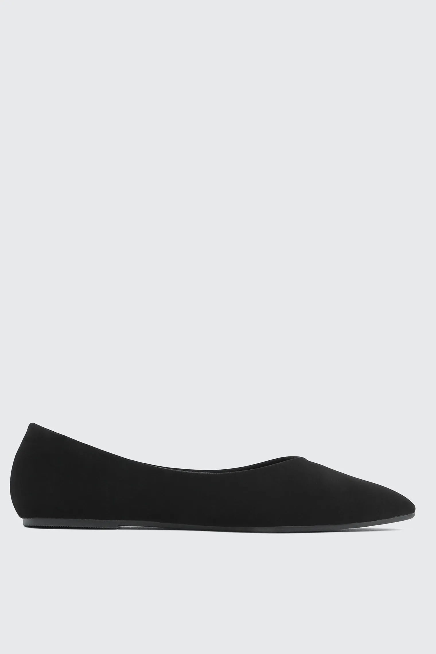 Faux Suede Pointed Toe Flats