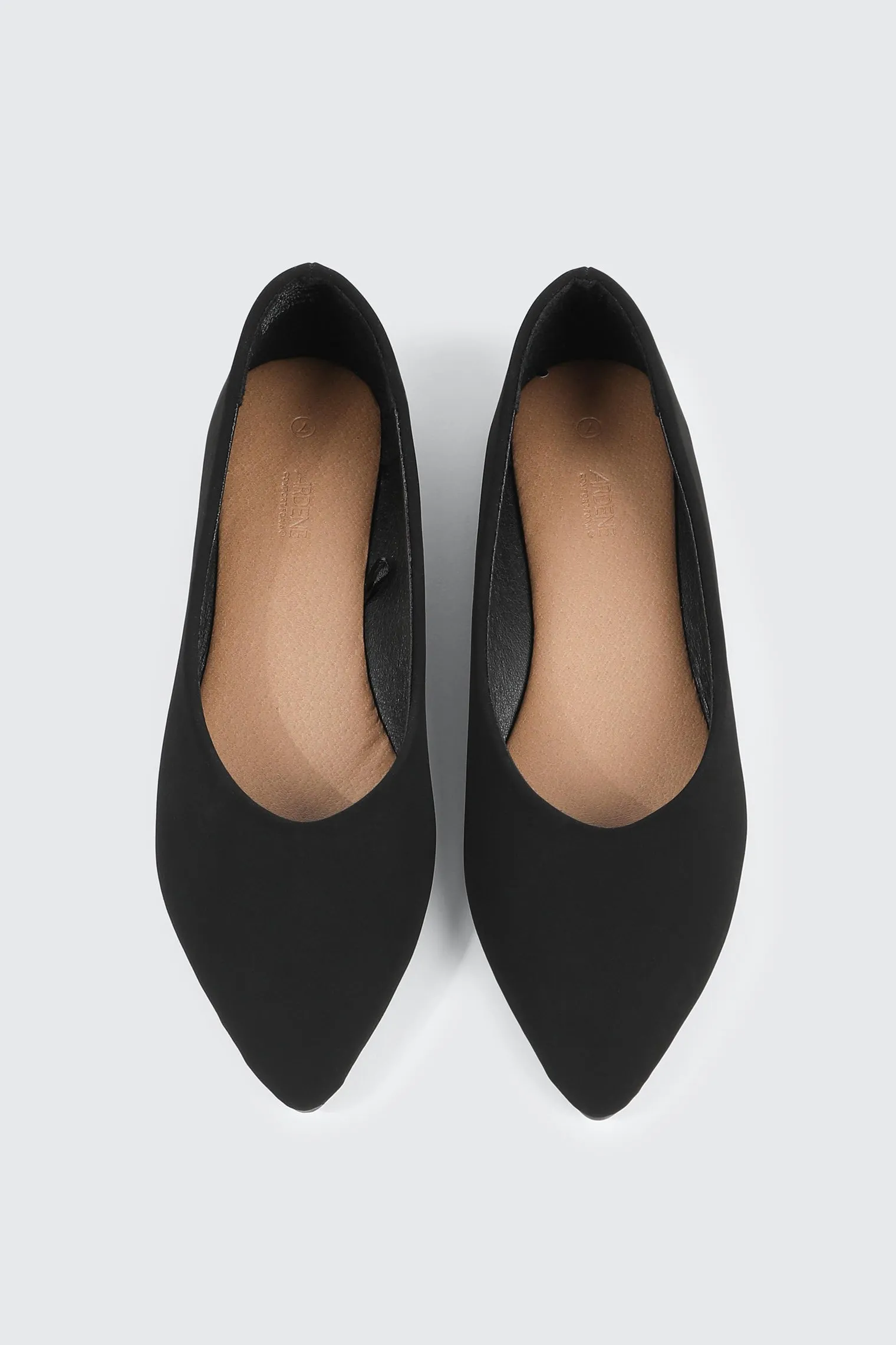 Faux Suede Pointed Toe Flats