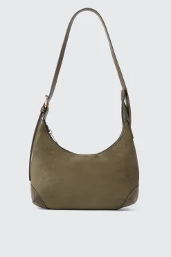 Faux Suede Shoulder Bag