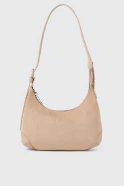 Faux Suede Shoulder Bag