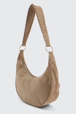 Faux Suede Shoulder Bag