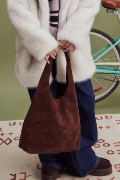 Faux Suede Shoulder Bag