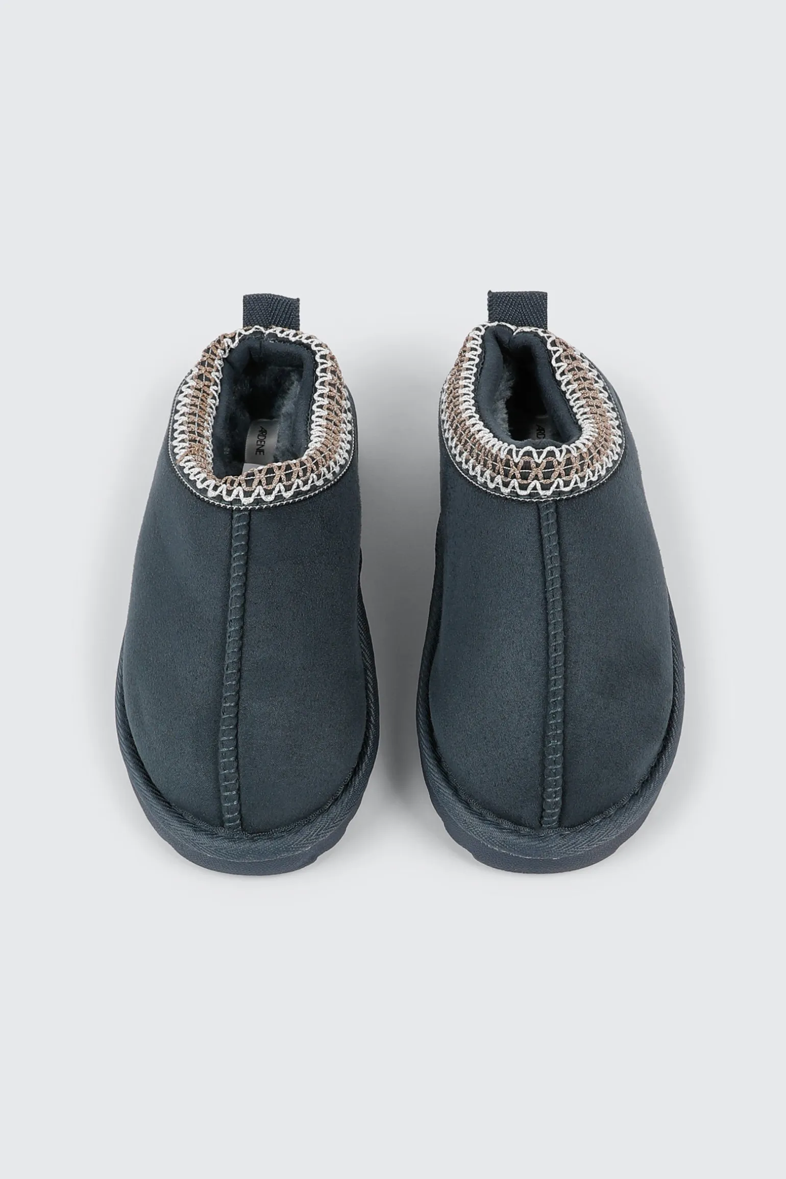 Faux Suede Slip On Mules