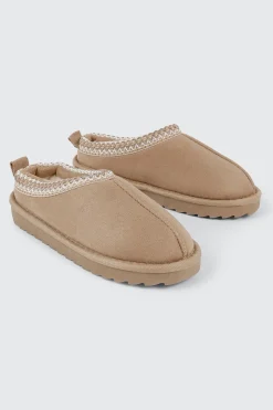 Faux Suede Slip On Mules