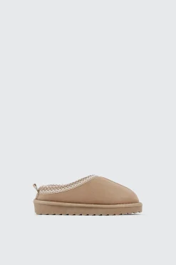 Faux Suede Slip On Mules