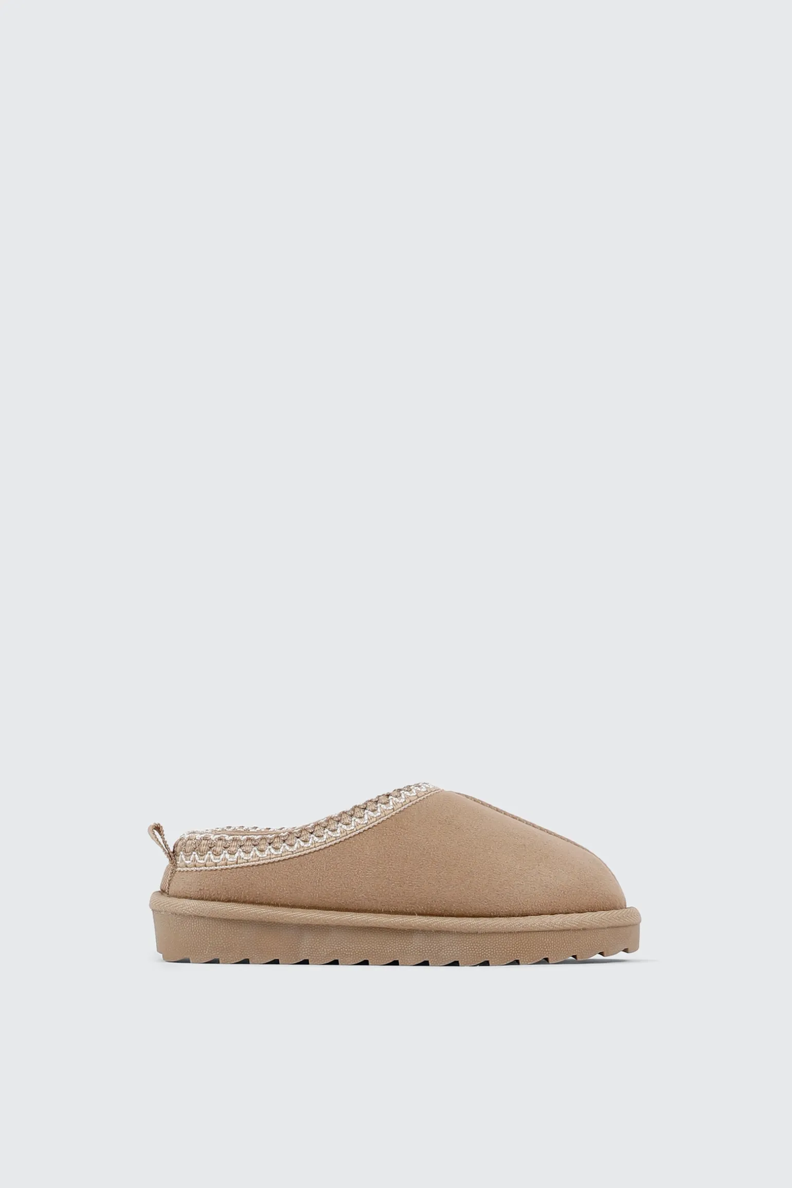 Faux Suede Slip On Mules