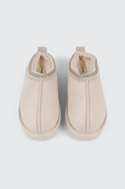 Faux Suede Slip On Mules