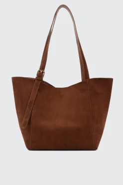 Faux Suede Tote