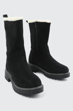 Faux Suede Winter Boots
