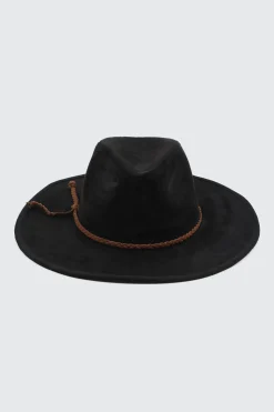 Fedora Hat with Faux Suede Cord