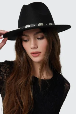 Felt Fedora Hat with Embellishment