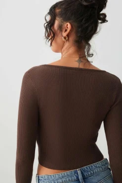 Fine Knit Square Neck Sweater