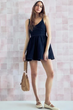 Flare Denim Mini Dress