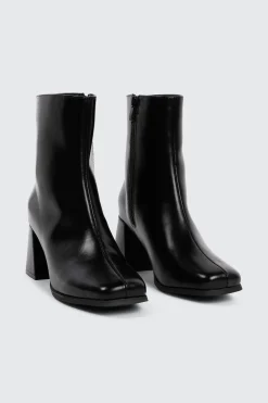 Flare Heel Ankle Boots